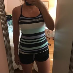 Barely worn lululemon power Y top size 8